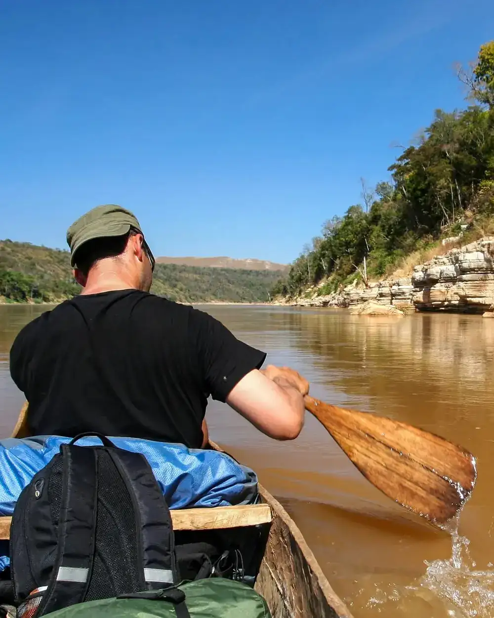 Pirogue descent of the Tsiribihina River, Madagascar